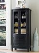 "Antique Black" with Sand Through Terra Cotta Bath Curio Cabinet By Powell Furniture