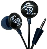 iHip MLF10169COL MLB Colorado Rockies Printed Ear Buds, Purple