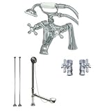 Clawfoot Tub Faucet with Hand Shower W/drain & Supplies