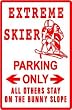 SKIER PARKING st sport winter ski snow sign
