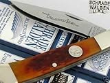 Schrade Walden USA Trapper Brown Amber Bone Knife