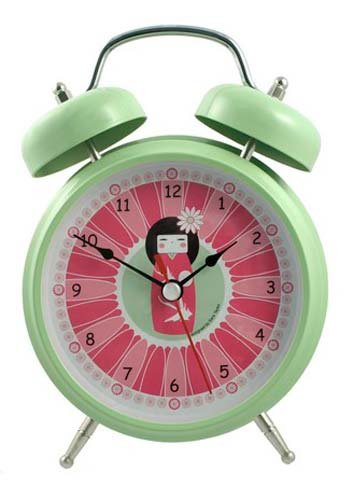 Japanese Zen Geisha Melody Alarm Clock Green