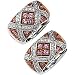 Pretty In Pink Sapphire and Diamond X Design Earrings