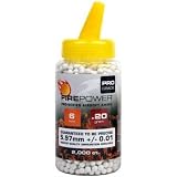 Soft Air Firepower 2000 CT. Bottle (.20g Pro Grade BB), White