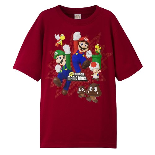 Boys' Wii Mario Graphic Tee - Red