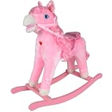 Jolly Ride Girls Pink Rocking Horse Pony With Sound New