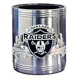 Oakland Raiders Stainless Steel Beverage Can Cooler - NFL Football Fan Shop Sports Team Merchandise