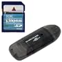 Lifetime Warranty High Speed Kingston Secure Digital (SD) Memory Card - 2GB (SD/2GB) Plus free Generic USB 2.0 Black Memory Card Reader For Amazon Kindle Electronic Book Reading Device