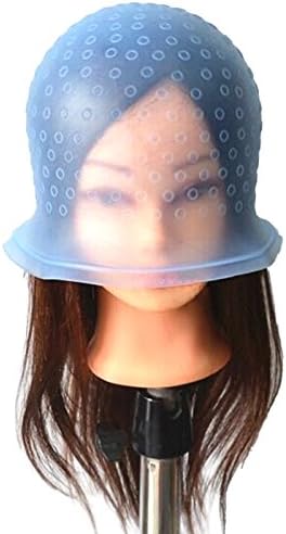 Pro Salon Silicon Reusable Hair Colouring Hairdressing Highlighting Dye Frosting Cap BLUE