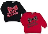 (キャンディヘブン)candy heaven 【candy heaven】 キャンディヘブン リボン付き ポートネック トレーナー 80cm/90cm/95cm 95 ブラック