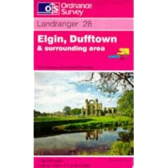 Elgin, Dufftown and Surrounding Area (Landranger Maps)
