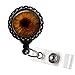 Brown Eyes Optometry Eye Doctor Black Retractable ID Tag Badge Reel