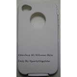 Silicone Skin For Otterbox iphone 4 and 4G by SportyGigabite (White)
