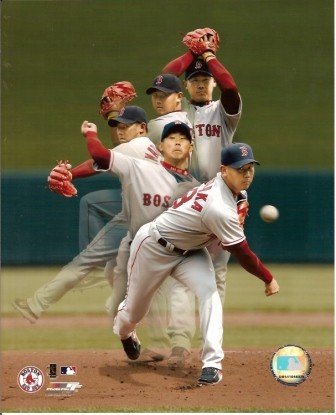 Daisuke Matsuzaka Multi Exposure Boston Red Sox 8x10 Photo