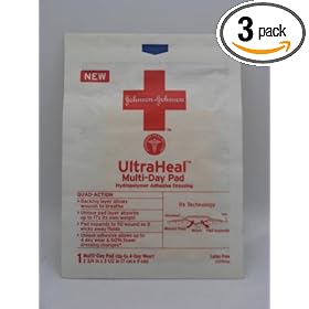 J&J Red Cross Ultraheal Multi-day Dressing Single Serve 2 3/4 X 3 1/2, 0.15 Boxes (Pack of 3)