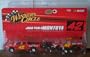 Juan Pablo Montoya #42 Big Red Dodge 1/64 Scale Car & Trailer & Dodge Ram Truck 1/64 Scale Winners Circle
