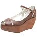 BCBGMAXAZRIA Women's Munas Peep Toe Mid Wood Wedge