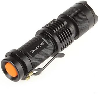 SecurityIng?3 Mode SK68 XR-E Q5 LED Zoomable Flashlight(400LM,1¡Á14500/1 x AA Battery,Black)