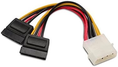 OSC 4 Pin Molex to Dual SATA Power Y-Cable Adapter- 6 Inches