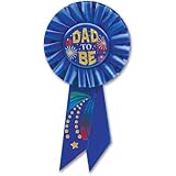 Beistle RS180 Dad to Be Rosette, 31/4 by 61/2-Inch, 1-Pack