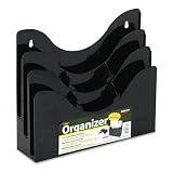 Deflecto 47634 Three-tier docuholder organizer with 6 removable dividers, black