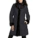 BGSD Women's Single-Breasted Reversible Faux Mink Fur Walking Coat - Black M