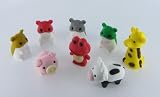 Japanese Iwako Puzzle Erasers: Holliday Hamster Set (Special Colors: Holly Green, Santa Red, Silver Grey and California Gold), Happy Valentine Prince Love Frog, New 2010 Release Zoo Safari Giraffe, Dairy Farm Cow and Porky Pig.