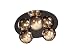 Artcraft Lighting AC123 Nebula Contemporary 3-Light Flush Mount Ceiling Light In Polished Chrome With Metallic Plated Glassware Shade