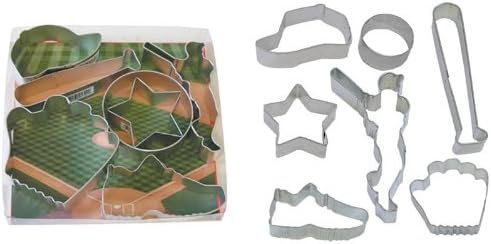 Baseball Tin Cookie Cutter 7 Pc Set L1968