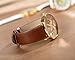 Promithi Women Mens Hours Clock Point Wrist Watch With Continental Map