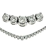 14k White 5.13 Ct Diamond Necklace