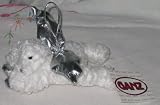 Ganz Christmas Plush Winter Ornament Flying Angel Bears - Silver Lame Wings