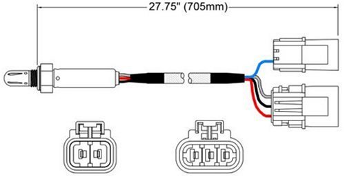 Walker 250-24505 Four Wire Oxygen Sensor