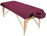 Custom Craftworks Athena Classic Portable Massage Table Package (Burgundy)
