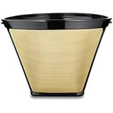 #4 Cone Shape Permanent Coffee Filter (Gold/Black, 1)