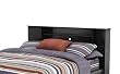 South Shore Vito Collection Full/Queen 54/60-inch Bookcase Headboard, Black