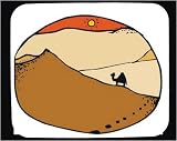Decorated Mouse Pad with camel, desert, sand, Africa, Sahara, animal, sun, tracks, dunes