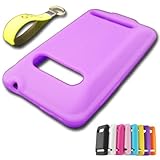 HTC Evo 4G Extended Battery Silicone Case (Purple) + Exclusive Black And Green Color Key Chain