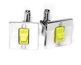 Silver-Tone Men's Cuff Links ON / OFF SWITCH Shaped Cufflinks