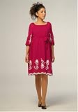 Women's Lauren Kiyomi Embroidered Border Chiffon Dress (Maternity) - More Colors Available