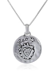 Sterling Silver Zodiac Sign, Reversible Pendant Necklace, 18"