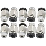 10 Pcs 1/8" PT Male Thread 6mm Push In Joint Pneumatic Connector Quick Fittings