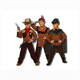 3-IN-1 Costume Set - Cowboy, Indian, Peter Pan - Medium 8-10