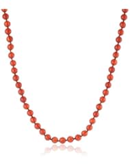 8-8.5Mm Faceted Carnelian Continuous Strand Necklace, 64"