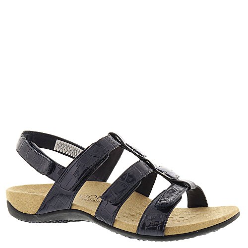 Women's Vionic by Orthaheel, Amber Sandal NAVY CROCO 9 M