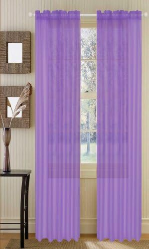 Asbury Elegant Voile Sheer Panel - 55"x84" (Lavender)