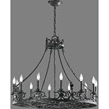 Quorum 6093-12-50 Transitional Spanish Silver Chandelier