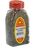 RED & GREEN SWEET BELL PEPPER FLAKES FRESHLY PACKED IN LARGE JARS, spices, herbs, seasonings