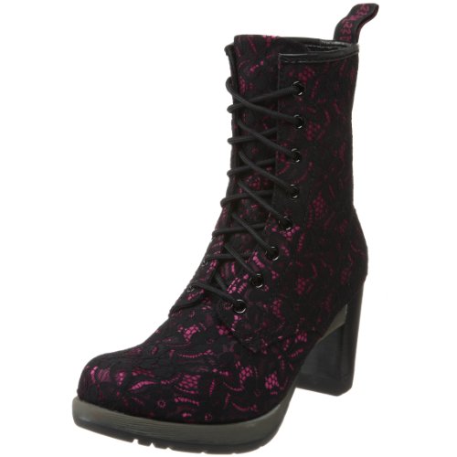 Dr. Martens Women's Darcie 8 Eye Boot ,Black/Pink,5 UK (US Women's 7 M) Dr. Martens Women's Darcie 8 Eye Boot ,Black/Pink,5 UK (US Women's 7 M)