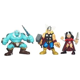  Marvel Super Hero Squad Movie Pack Thor-Sif-Frost Giant